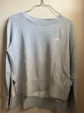 Roots Gray Crewneck Sweatshirt with Dark Green Label